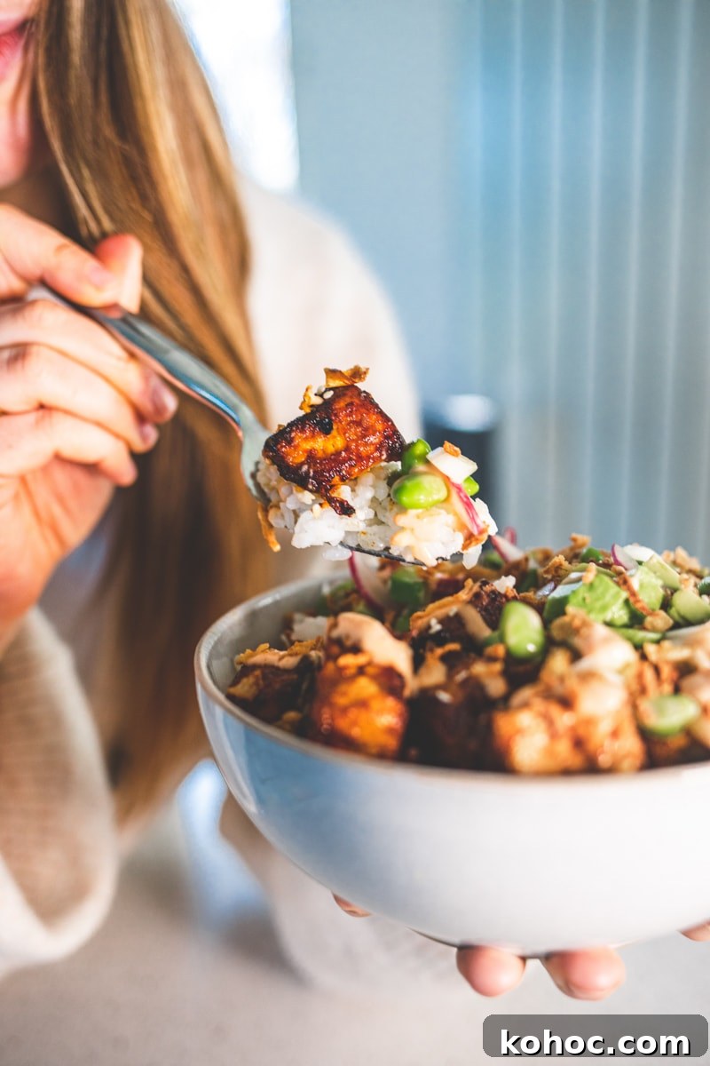 Crunchy Tofu Sushi Bowls - Georgie Eats