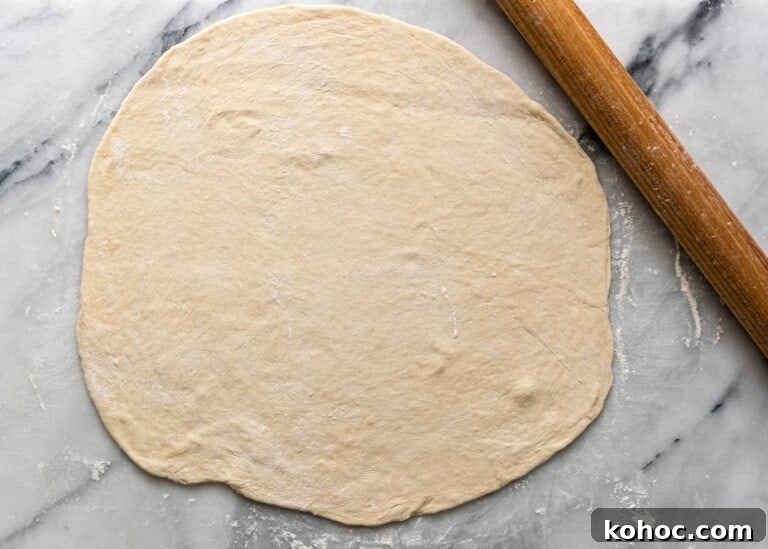 Shish Barak: Lebanese Lamb Dumplings in Yogurt Sauce 5 overhead: rolled out dough ball for shish barak