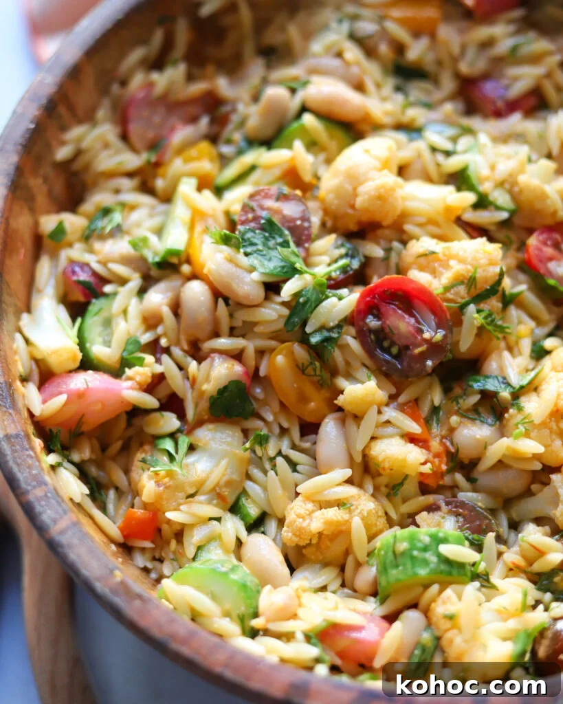 Mediterranean White Bean and Orzo Salad with Lemon Vinaigrette 3 white bean and orzo salad