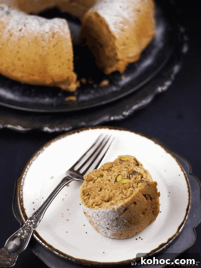 Gluten-Free Vegan Pistachio Rose Water Cake {Refined Sugar-Free}