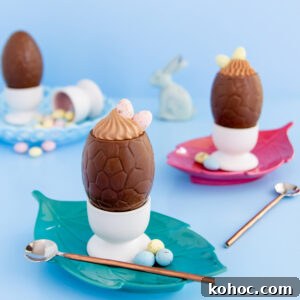 Milk Chocolate Mousse Easter Eggs Recipe for Spring Celebrations 7 milk chocolate mousse filled easter egg