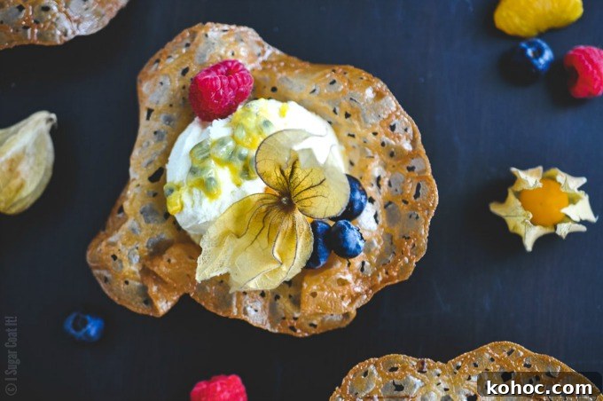 Passion Fruit Mousse in Brandy Snap Bowls Recipe 5 Easy Passion Fruit Mousse Brandy Snap Bowls