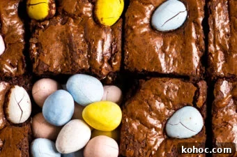 Mini Egg Brownies Recipe with Melting Chocolate Centers 7 Mini Egg Brownies