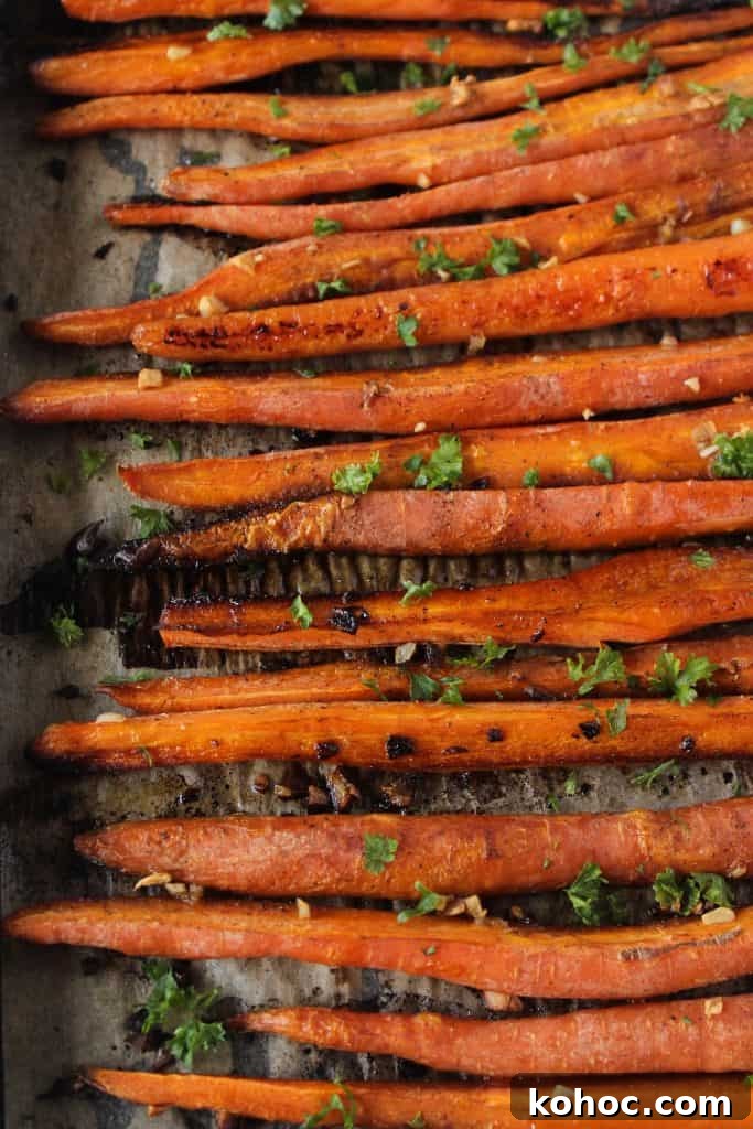 Irresistible Balsamic-Roasted Carrots with Honey Glaze 2 10 minutes is all it takes to prep these crispy balsamic roasted carrots! // www.healthy-liv.com