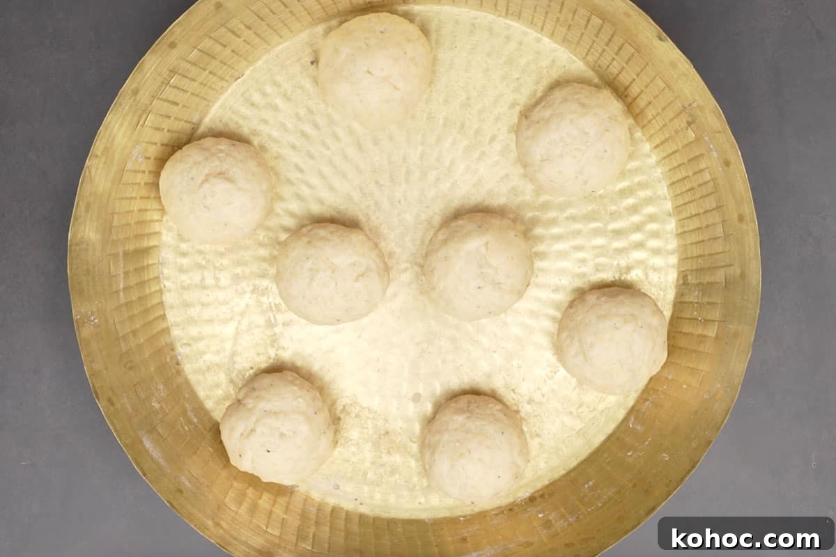 Authentic Bakarkhani Recipe: Flaky Bengali Bread Step-by-Step 8 Divided into 8 equal parts.