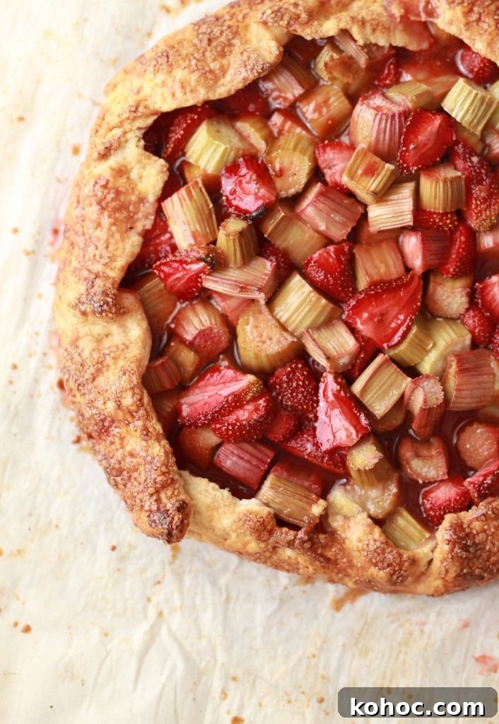 Strawberry Rhubarb Rose Galette with Cream Cheese Crust 6 strawberry rhubarb rose galette