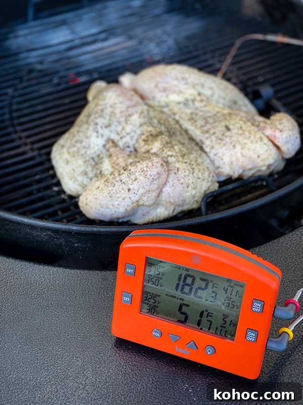 Rosemary Spatchcock Chicken on the Grill — Video Tutorial 4 Spatchcock Rosemary chicken on the grill