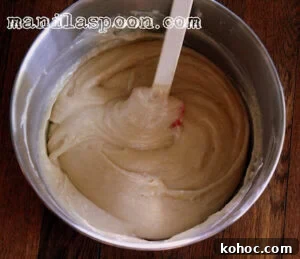 Moist Blueberry Cake with Creamy Sour Cream Frosting 5 Thick batter