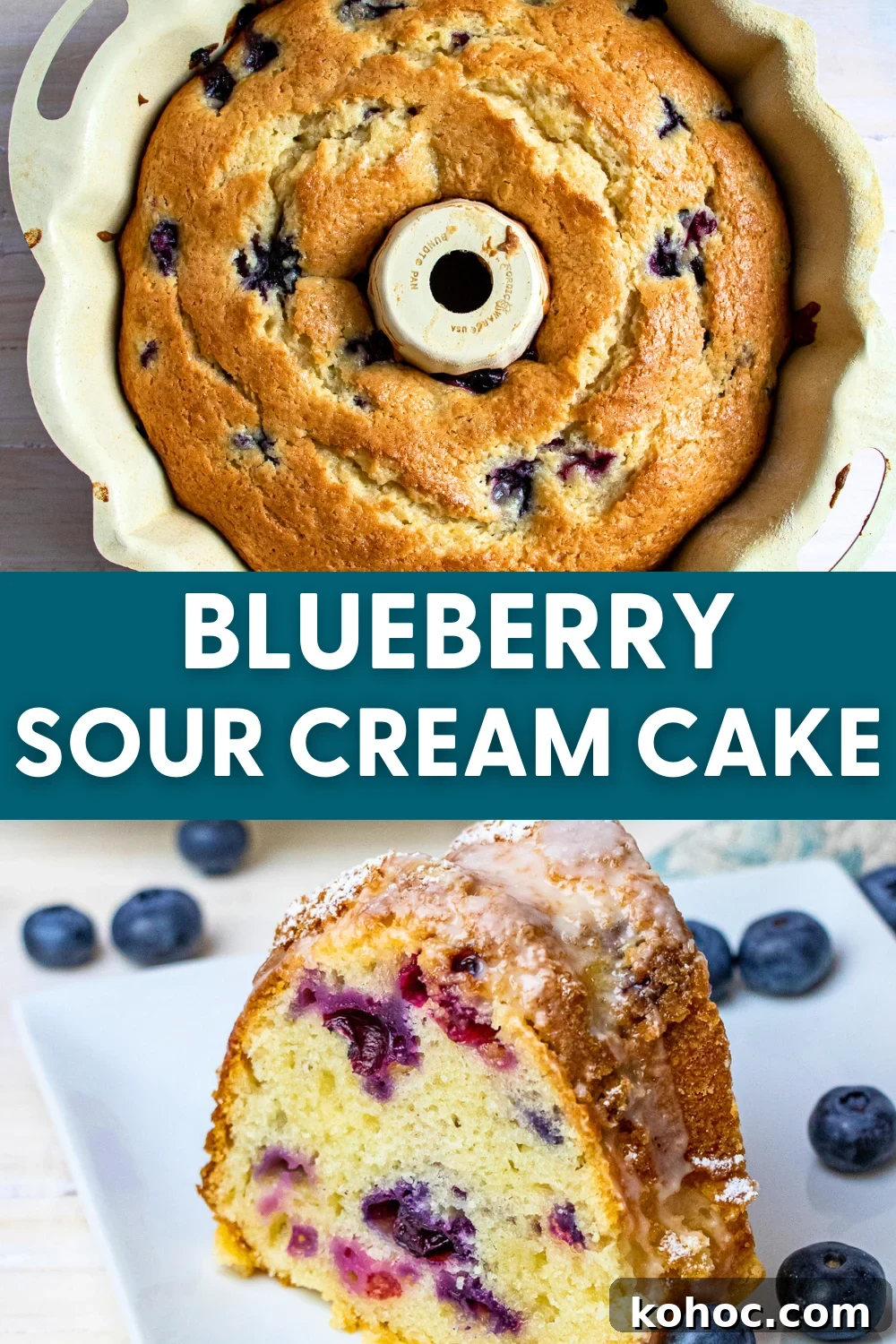 Blueberry Sour Cream Cake Blueberry Sour Cream Cake plated