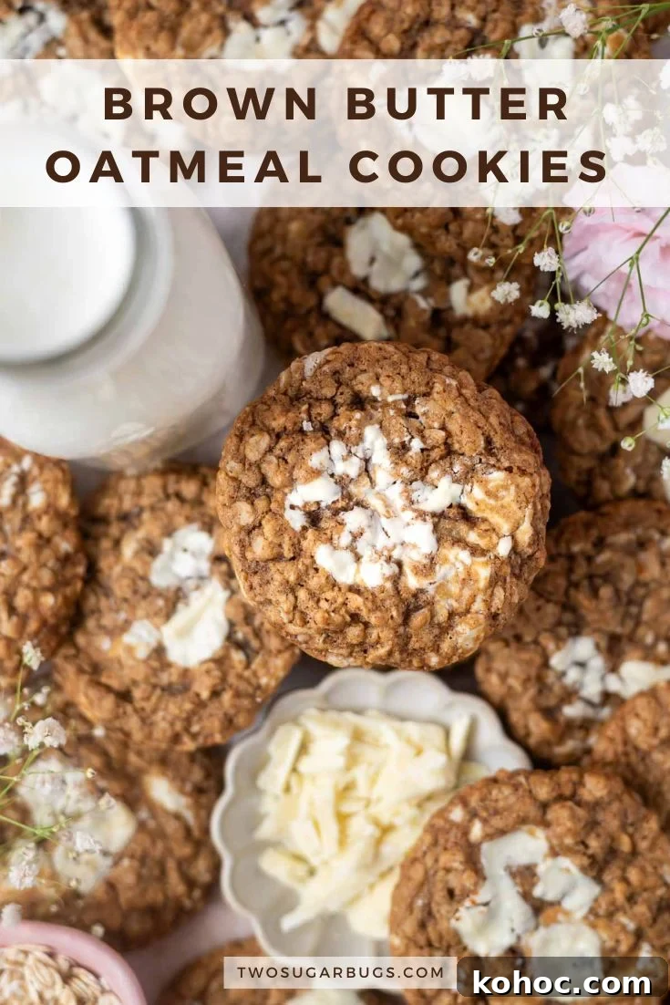 brown butter oatmeal cookie