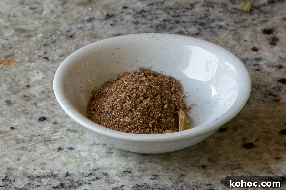 South Indian Black Pepper Tofu Curry with Caramelized Onions 13 pepper masala in a bowl after grinding it