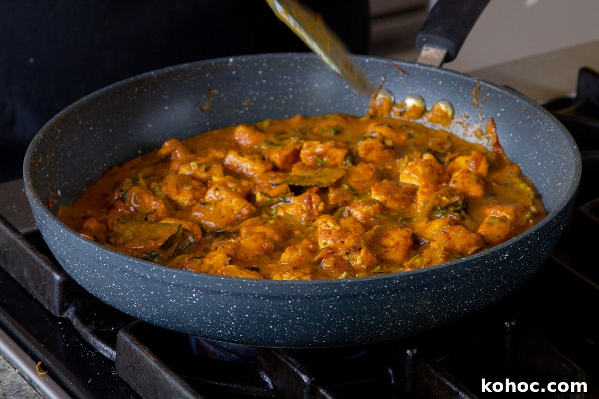 South Indian Black Pepper Tofu Curry with Caramelized Onions 16 tofu tossed in the black pepper onion sauce