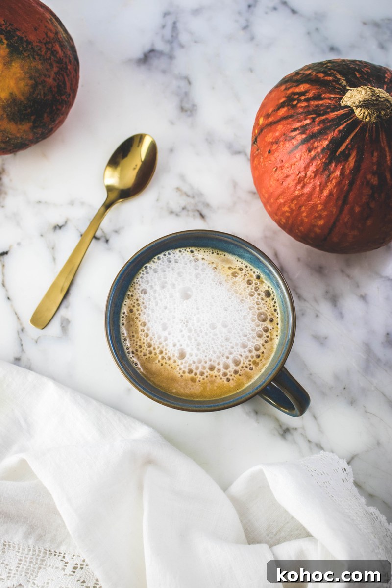 Easy Pumpkin Spice Latte Recipe - no syrup required - ahedgehoginthekitchen.com