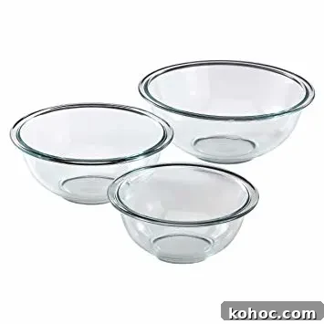 Apple Crisp French Toast Casserole Recipe for Fall Brunch 8 Glass Mixing Bowl Set