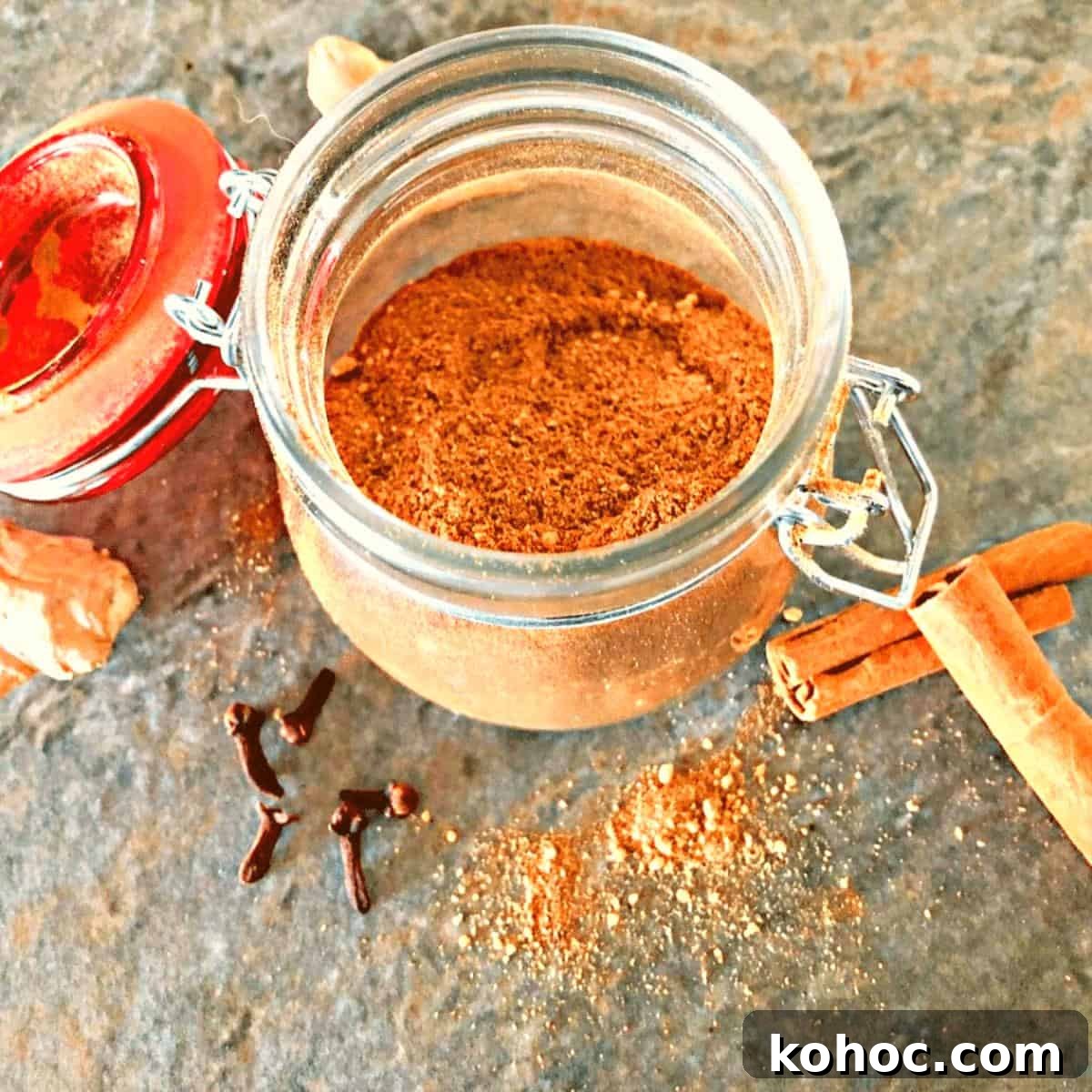Homemade Pumpkin Pie Spice Recipe for 1 Tablespoon (Quick Mix) 5 The pumpkin pie spice ingredients combined in a small glass jar.