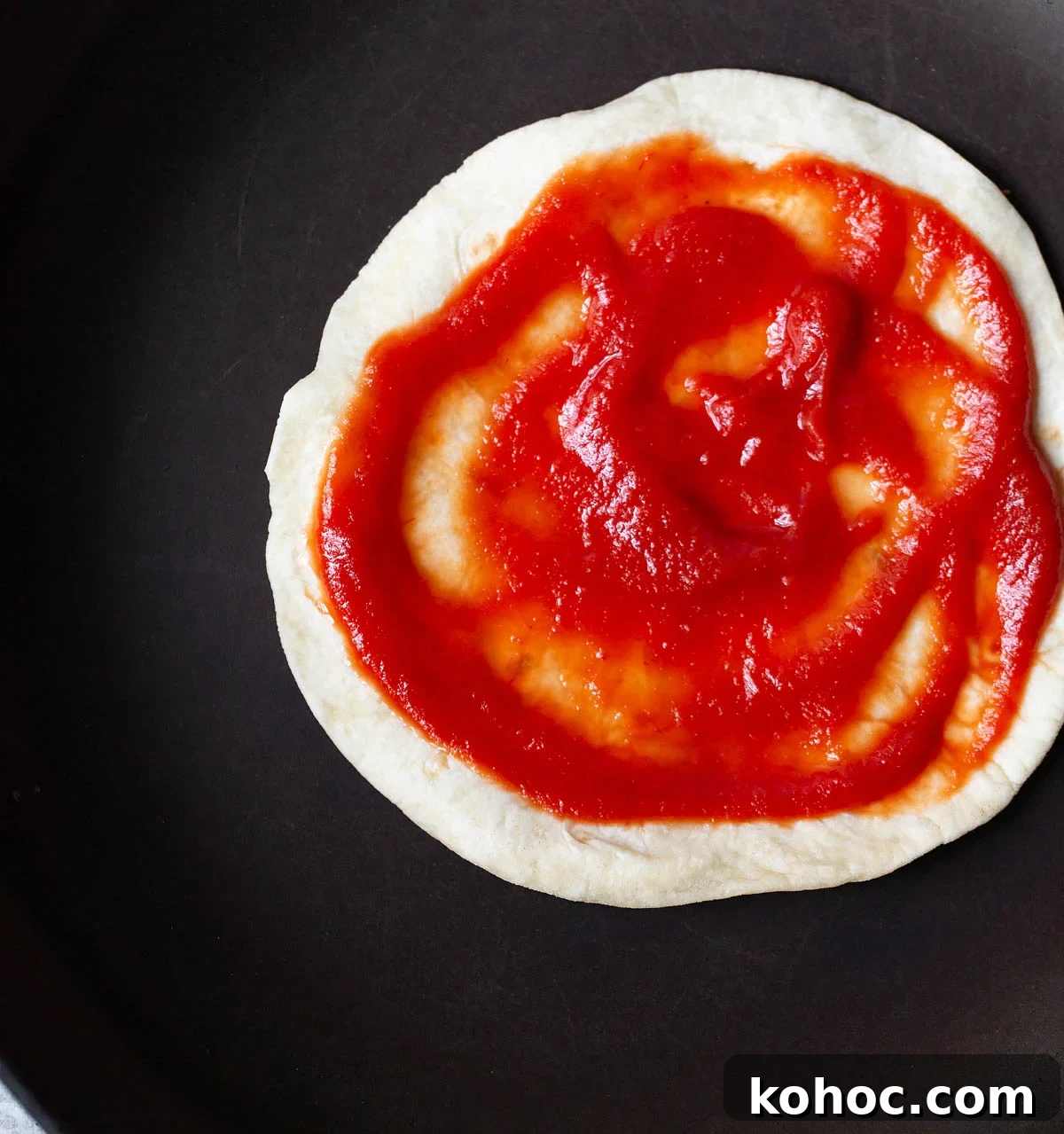 tortilla with tomato sauce