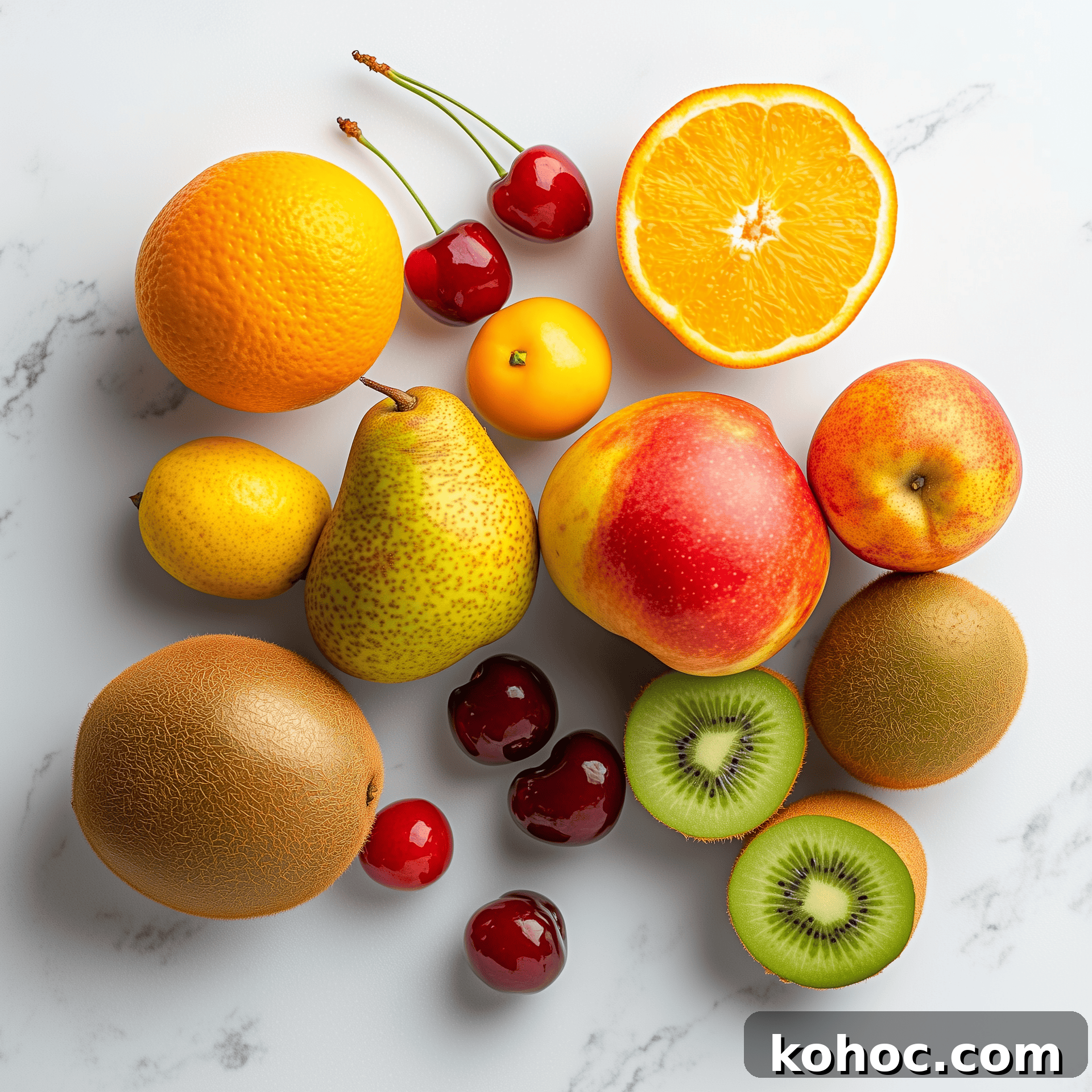 oranges apples pears kiwi cherries