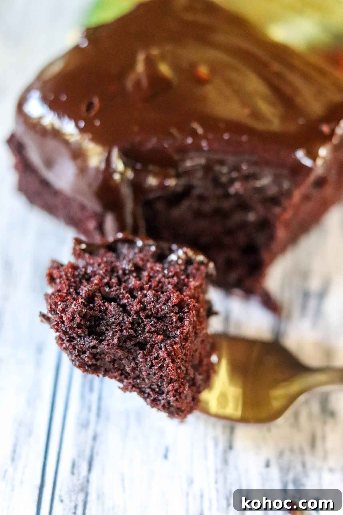 Autumn Spice Mocha Cake with Coffee Ganache Bite