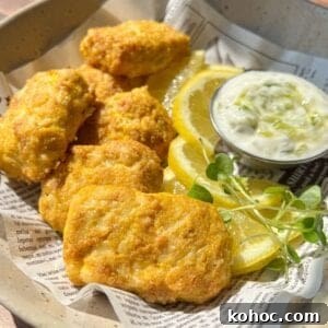 30 High-Protein Dinner Recipes for Muscle & Weight Goals 11 Golden-brown tuna or chicken nuggets in a bowl.