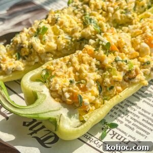 30 High-Protein Dinner Recipes for Muscle & Weight Goals 16 Halved bell peppers filled with creamy egg salad.