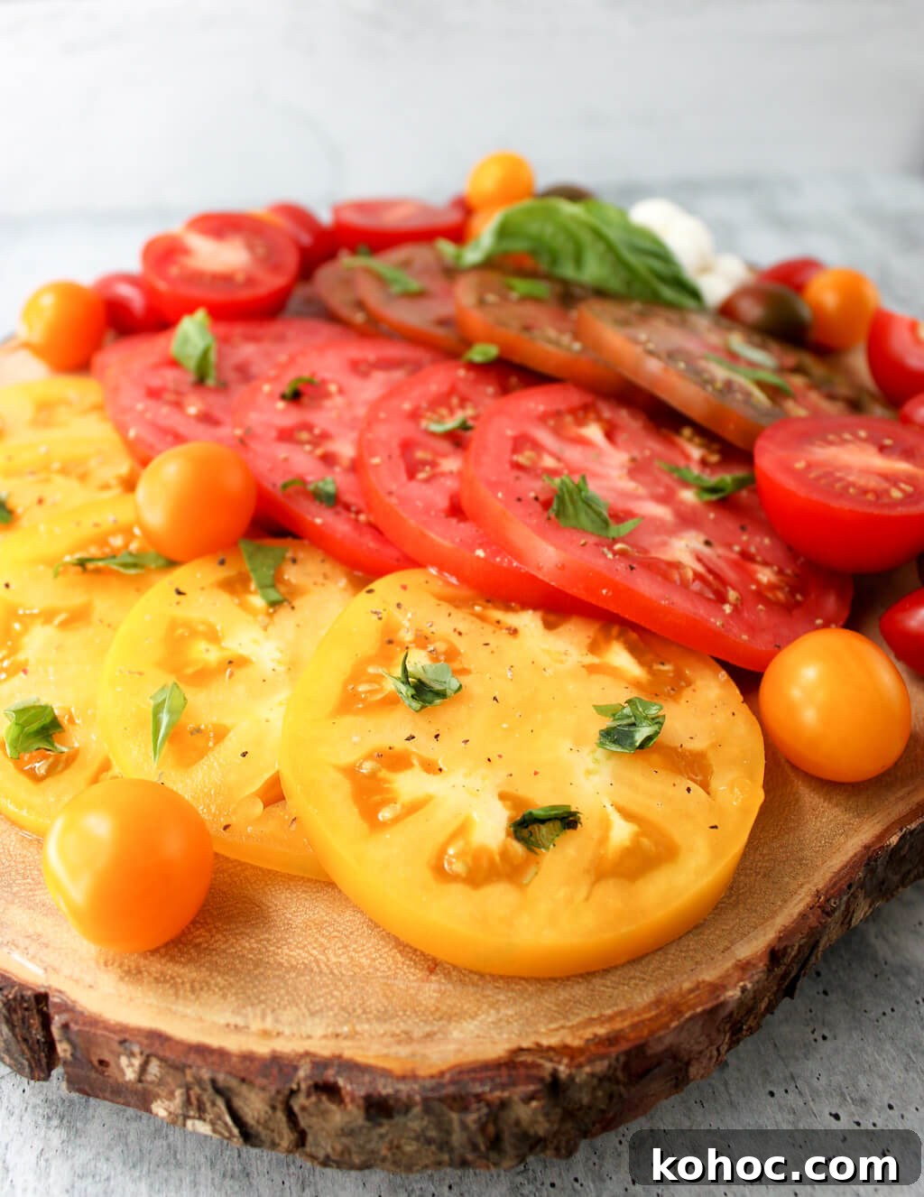 Heirloom Tomato Grazing Board Ideas for Summer Entertaining 3 Heirloom Tomato Grazing Board