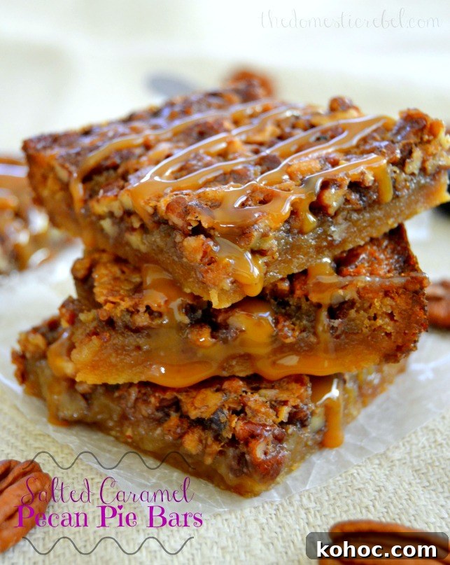 Salted Caramel Butter Bars Recipe with Buttery Shortbread Crust 8 salted caramel pecan pie bars