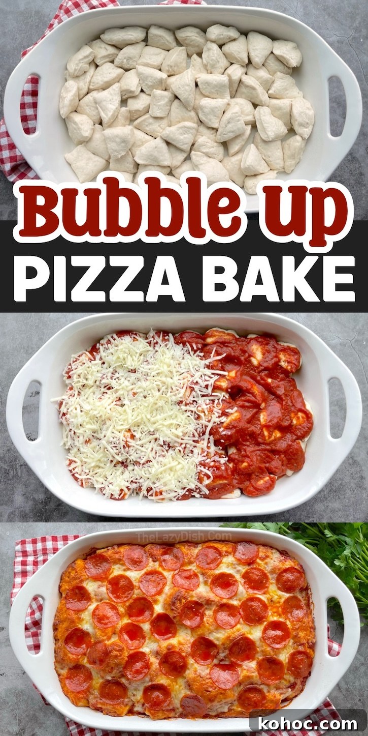Bubble-Up Biscuit Pizza Casserole Recipe for Family Nights 16 Your family is going to love this pizza casserole! Simply layer quartered refrigerated biscuits onto the bottom of a large baking dish, top with pizza sauce, cheese, and the toppings of your choice, bake, and you're done! Super fast and simple to make in just one dish. Perfect for a picky family looking for dinner menu ideas.