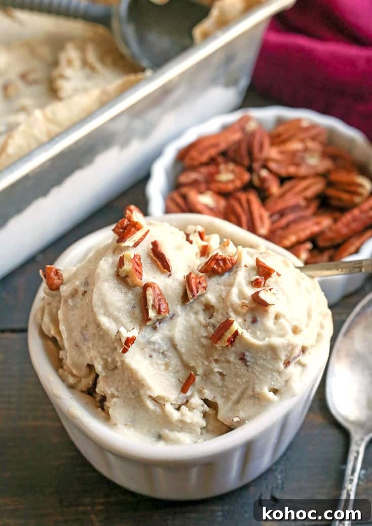 This Paleo Butter Pecan Ice Cream is rich, sweet and packed with buttery pecans. The perfect summer treat! Dairy free, gluten free, and naturally sweetened. This Paleo Butter Pecan Ice Cream is rich, sweet and packed with buttery pecans. The perfect summer treat! Dairy free, gluten free, and naturally sweetened.
