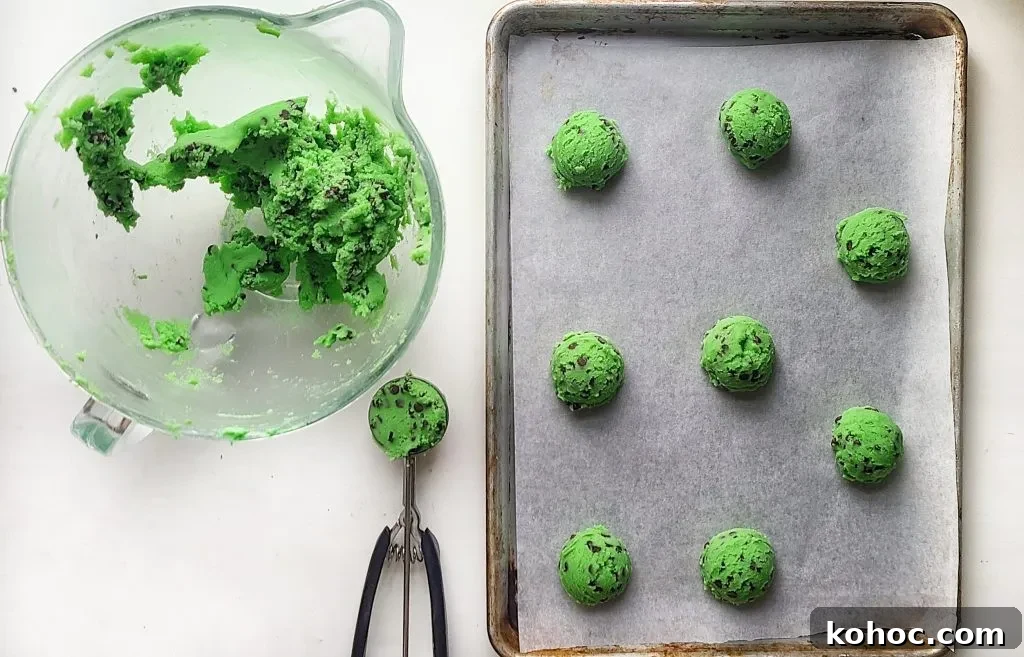 Mint Chocolate Chip Cookies Recipe: Crispy Edges, Chewy Centers 6 mint chocolate chip cookie dough