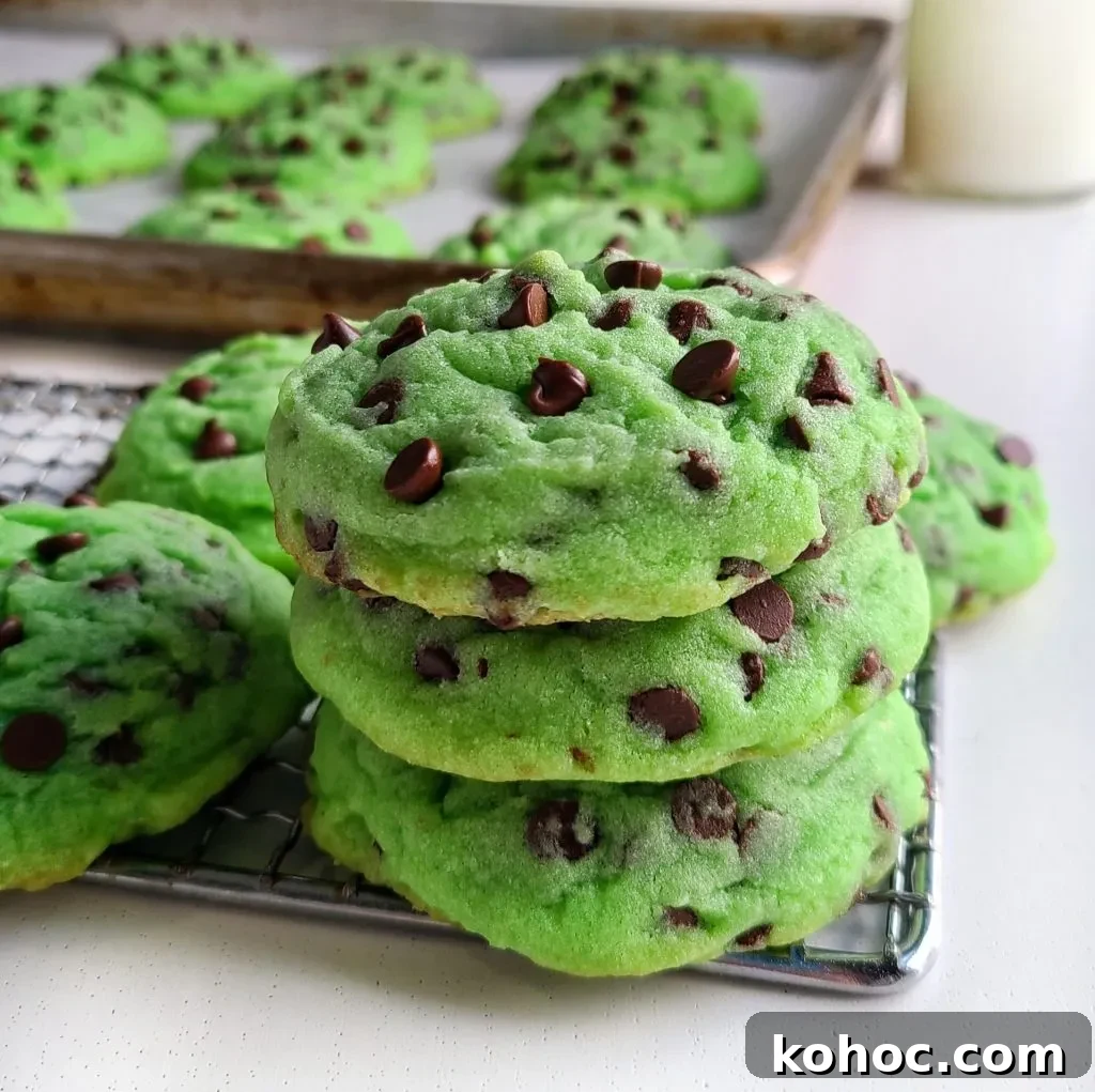 Mint Chocolate Chip Cookies Recipe: Crispy Edges, Chewy Centers 2 mint chocolate chip cookies
