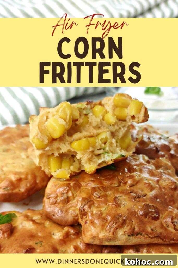 air fryer corn fritters dinners done quick pinterest