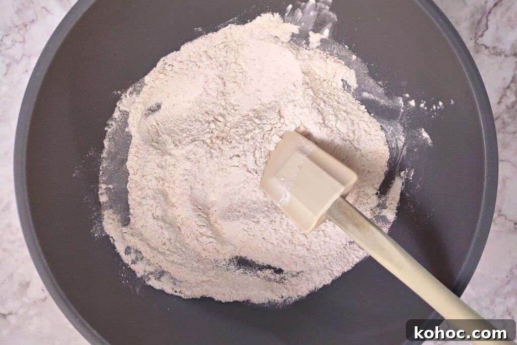 add dry ingredients to mixing bowl