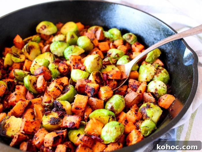 Sweet Potato Bacon Hash closeup