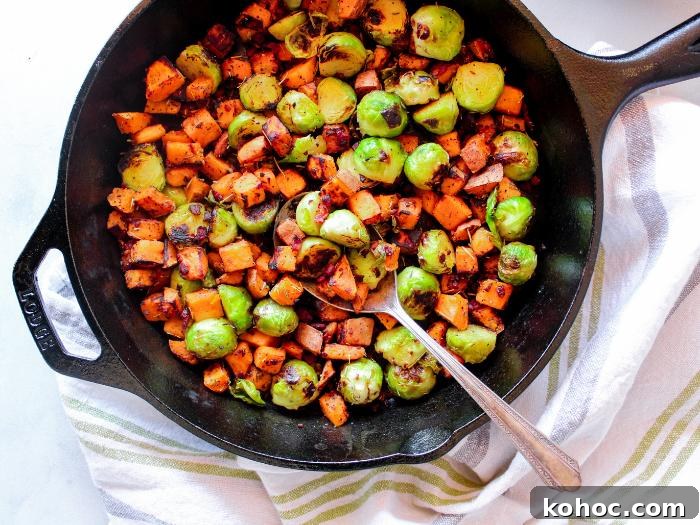 Sweet Potato Bacon Hash plated