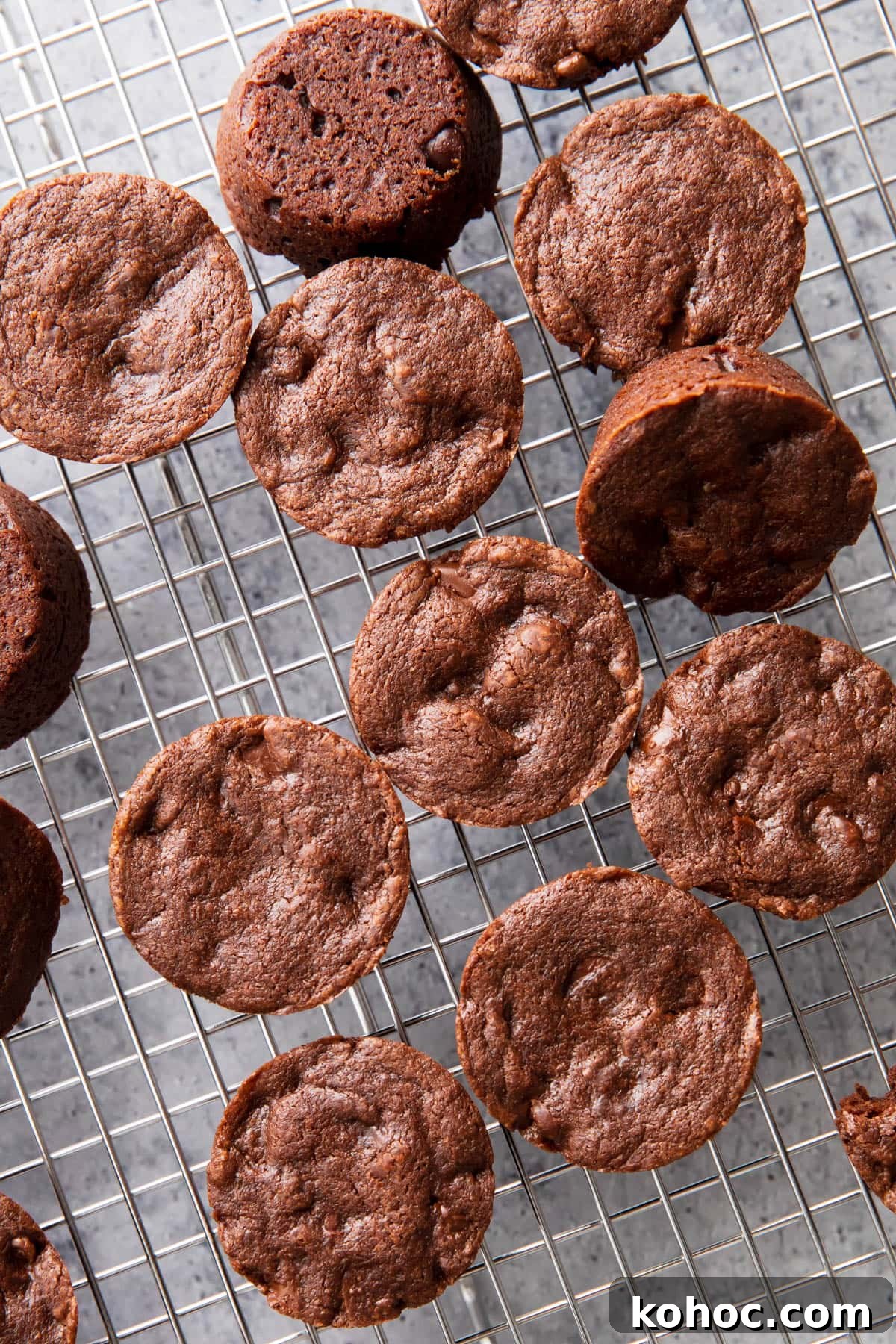 Chewy Fudgy Brownie Bites Recipe for Rich Chocolate Snacking 8 This brownie bites recipe has shiny, crackled tops for chewy, fudgy brownie texture.