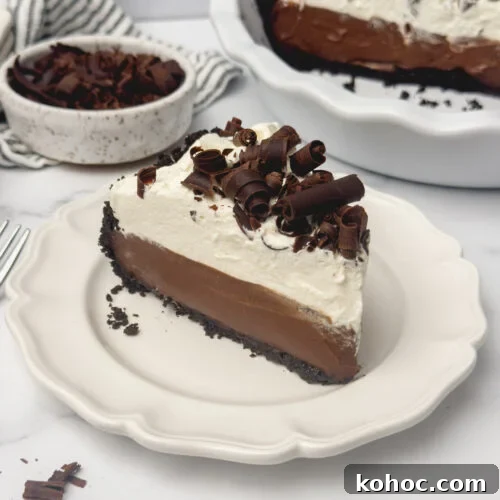 Decadent Chocolate Cream Pie Recipe with Silky Ganache Filling 8 Chocolate cream pie thumbnail
