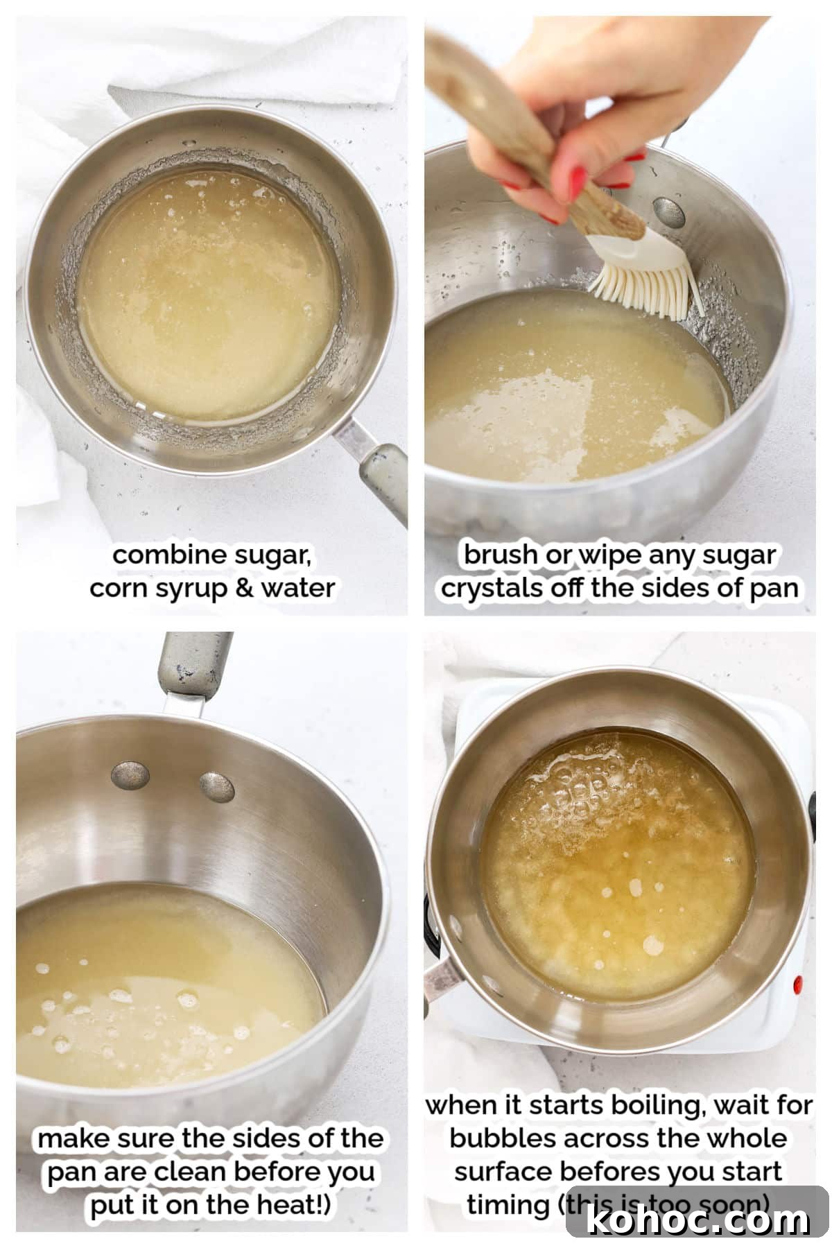 Homemade Caramel Sauce Recipe for Drizzling and Desserts 4 preparing caramel sauce before boiling