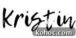 Close up of a signature of Kristin.