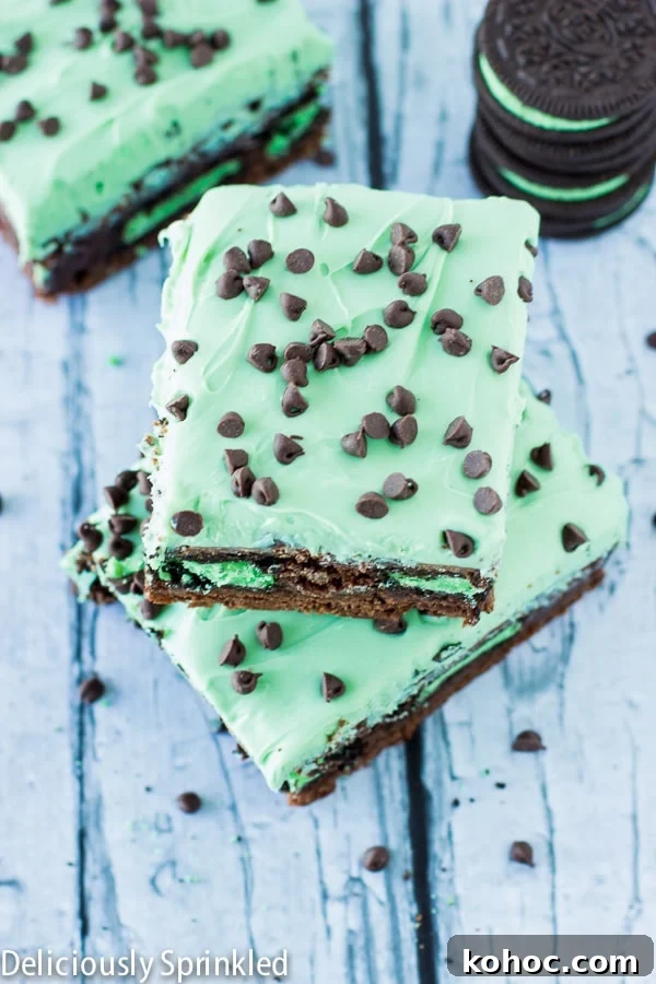 Mint Chocolate Chip Brownies by deliciouslysprinkled.com Mint Chocolate Chip Brownies