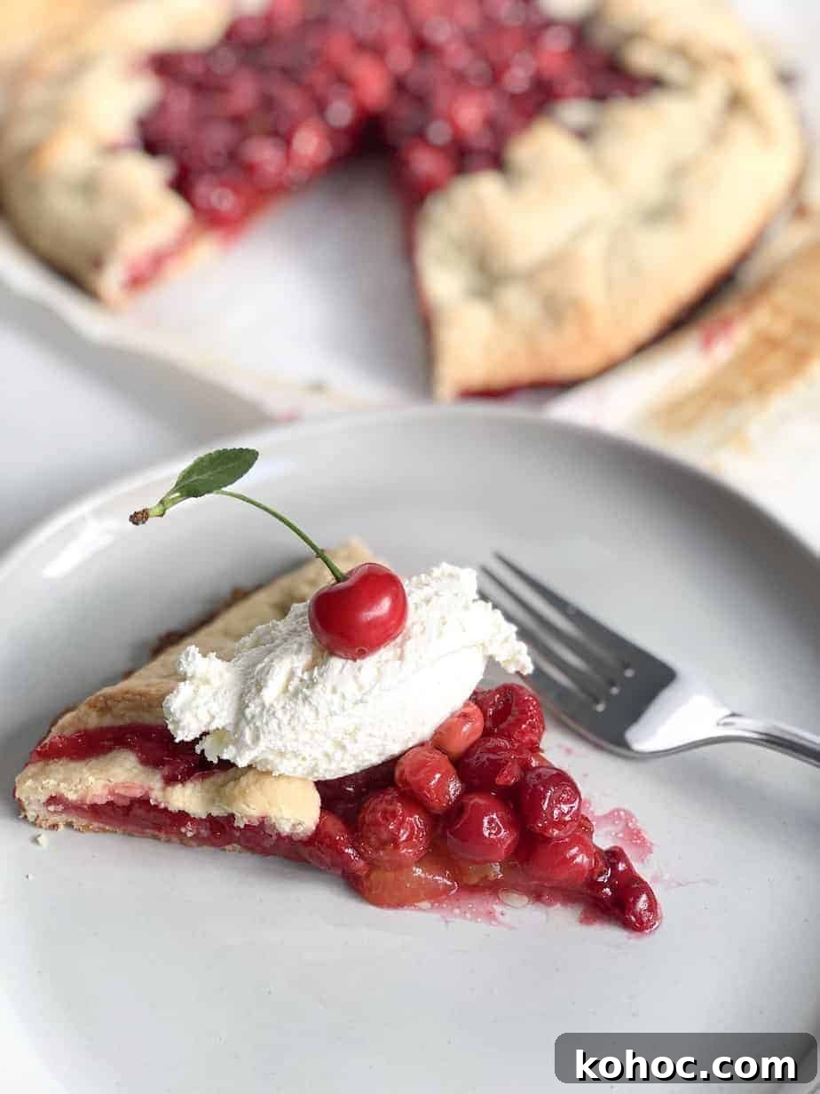 Bourbon Cherry Crostata Close Up
