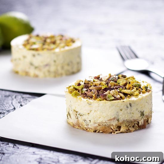 Labneh cheesecake with lime and coriander