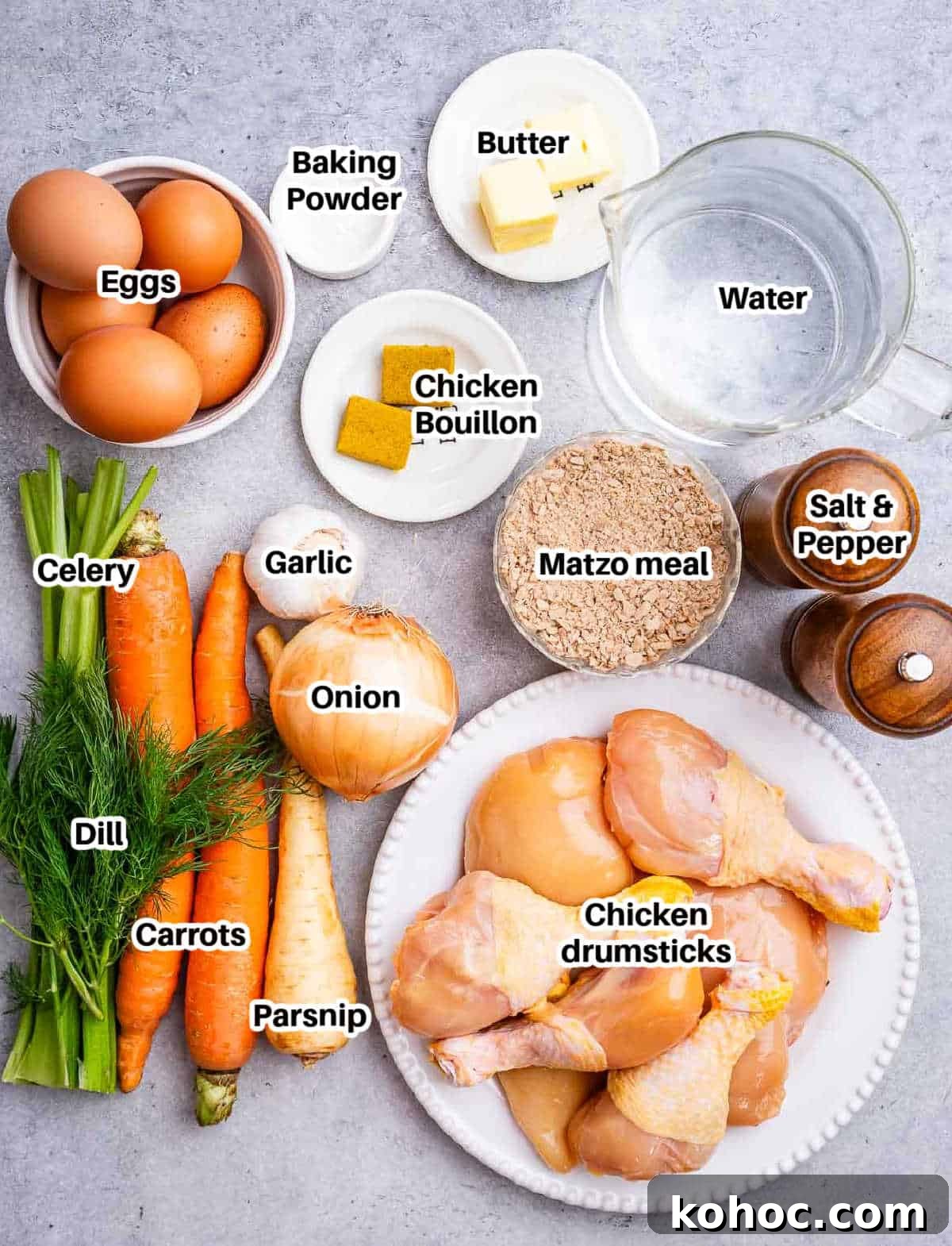 Classic Matzo Ball Soup Recipe: Cozy Homemade Comfort Soup 4 ingredients for matzo ball soup.