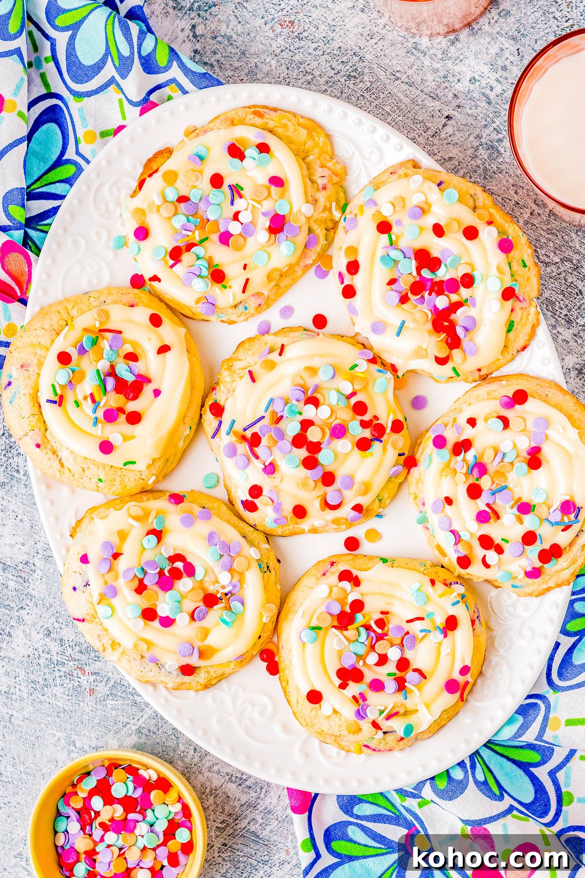 Confetti Cake Cookies (Crumbl Cookie Copycat Recipe)