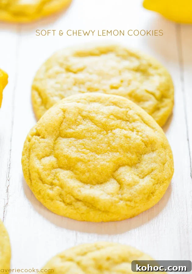 Soft and Chewy Lemon Cookies