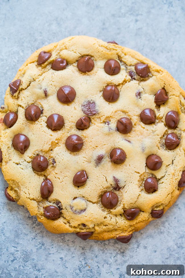 One-Bowl Giant Chocolate Chip Cookie For One