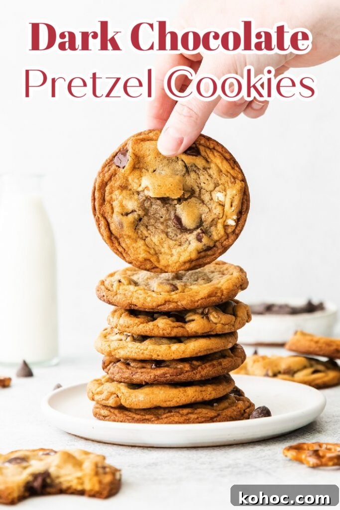 Dark Chocolate Pretzel Cookies Dark Chocolate Pretzel Cookies