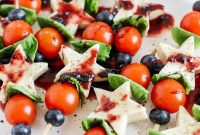 Blueberry Balsamic Glazed Caprese Skewers Recipe