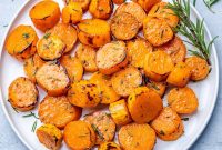 Crispy Roasted Sweet Potatoes with Garlic and Herbs