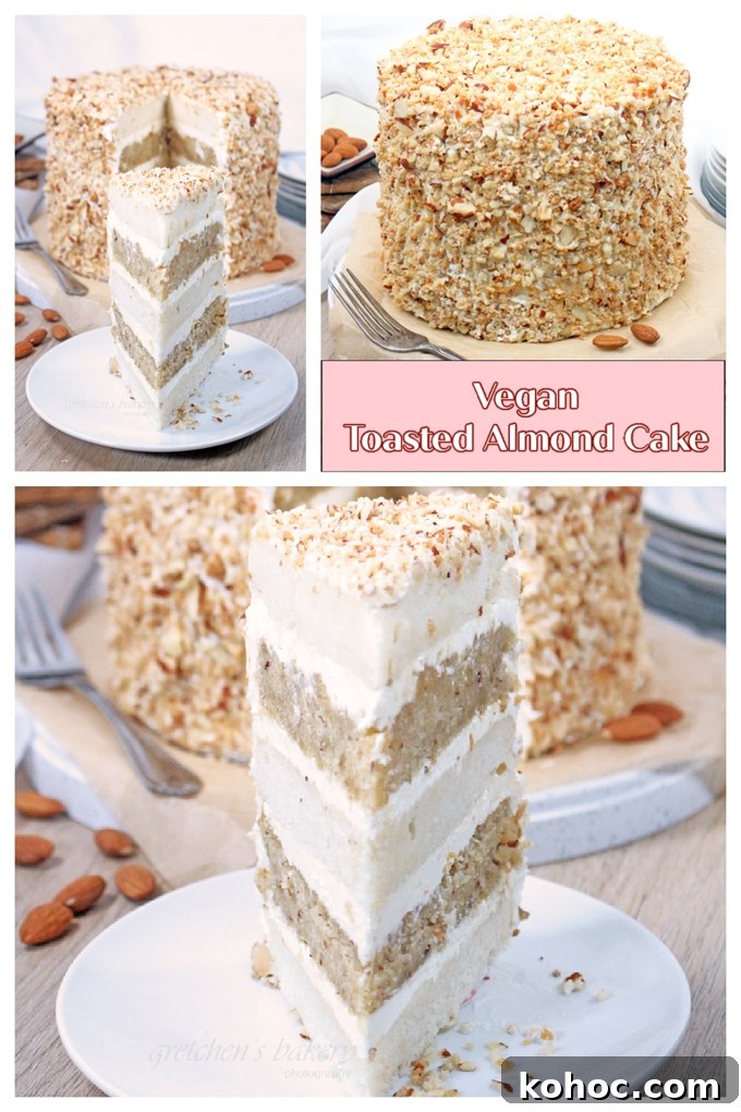 Toasted Almond Cake Recipe with Brown Butter Frosting 2 toasted almond cake