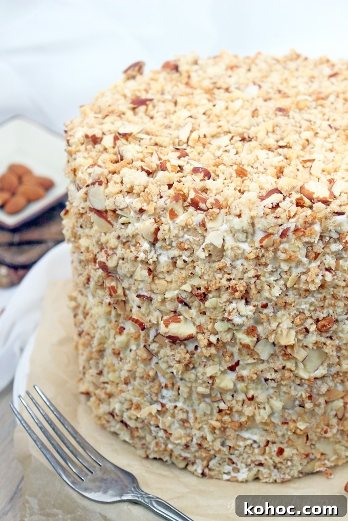 Toasted Almond Cake Recipe with Brown Butter Frosting 5 Toasted Almond Cake